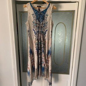 Style & Co. Bohemian Cream Sleeveless Dress, Size Medium